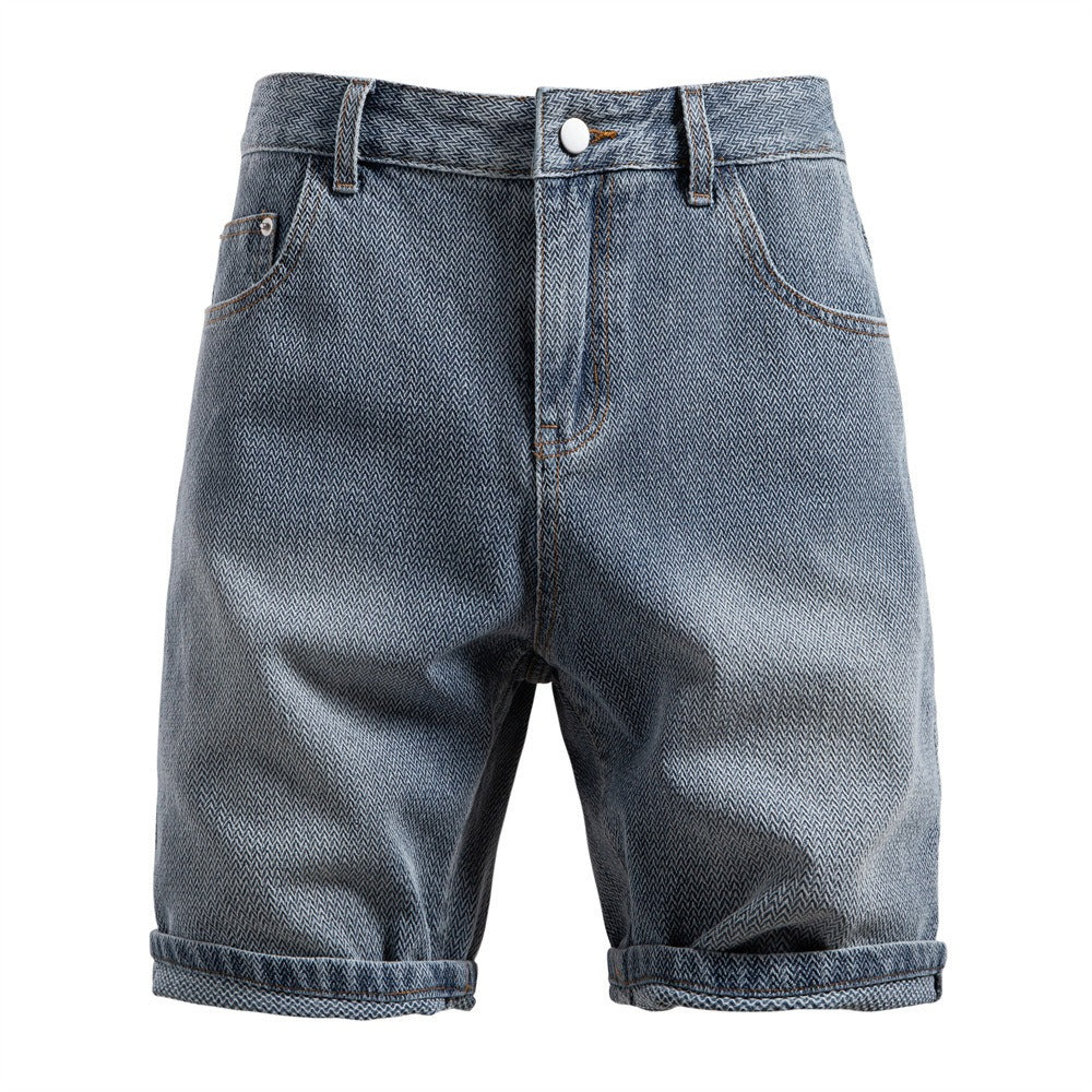Men's Vintage Straight-Leg Denim Shorts - 2025 Summer Mid-Thigh Casual Jeans Shorts | ST0018