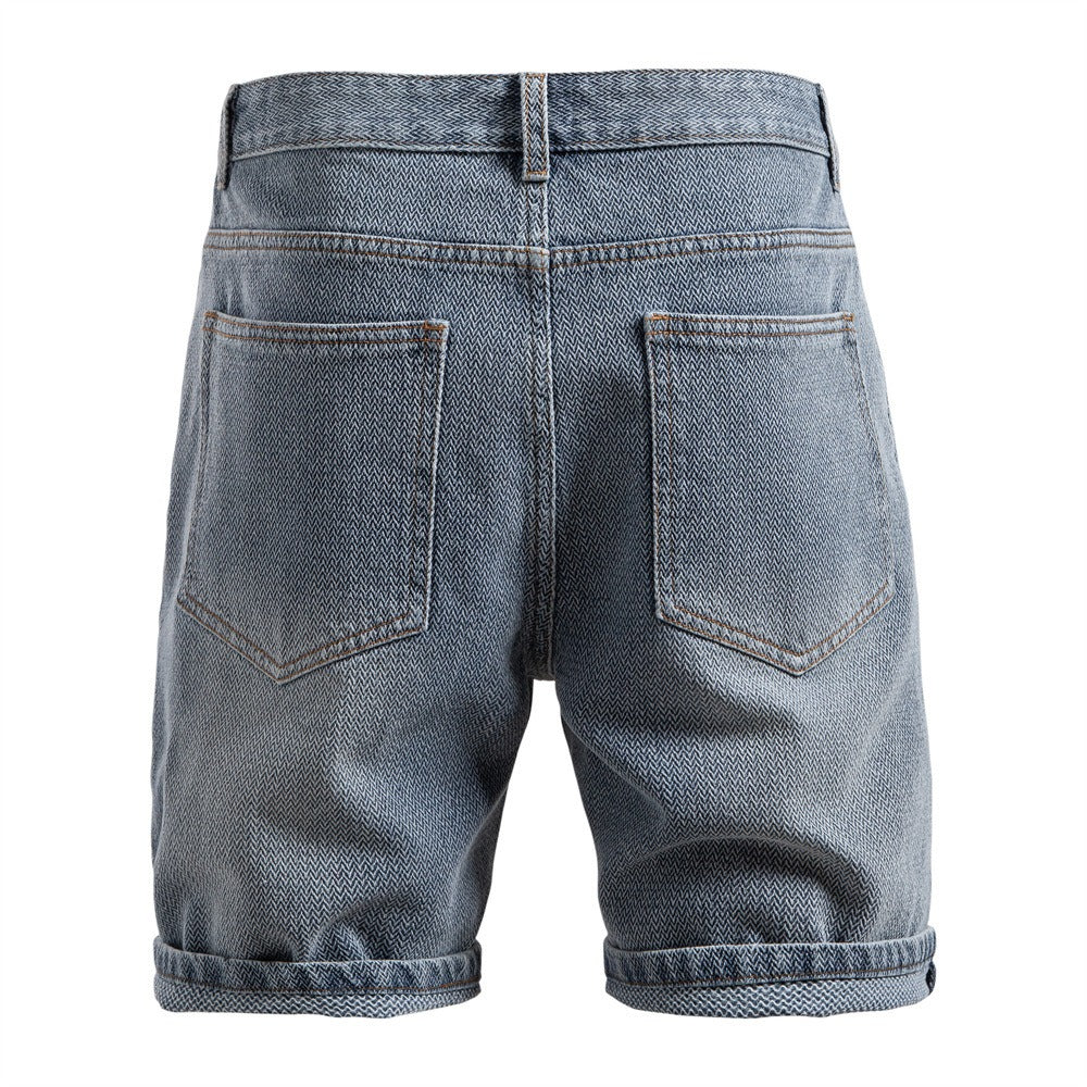 Men's Vintage Straight-Leg Denim Shorts - 2025 Summer Mid-Thigh Casual Jeans Shorts | ST0018