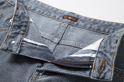 Men's Vintage Straight-Leg Denim Shorts - 2025 Summer Mid-Thigh Casual Jeans Shorts | ST0018