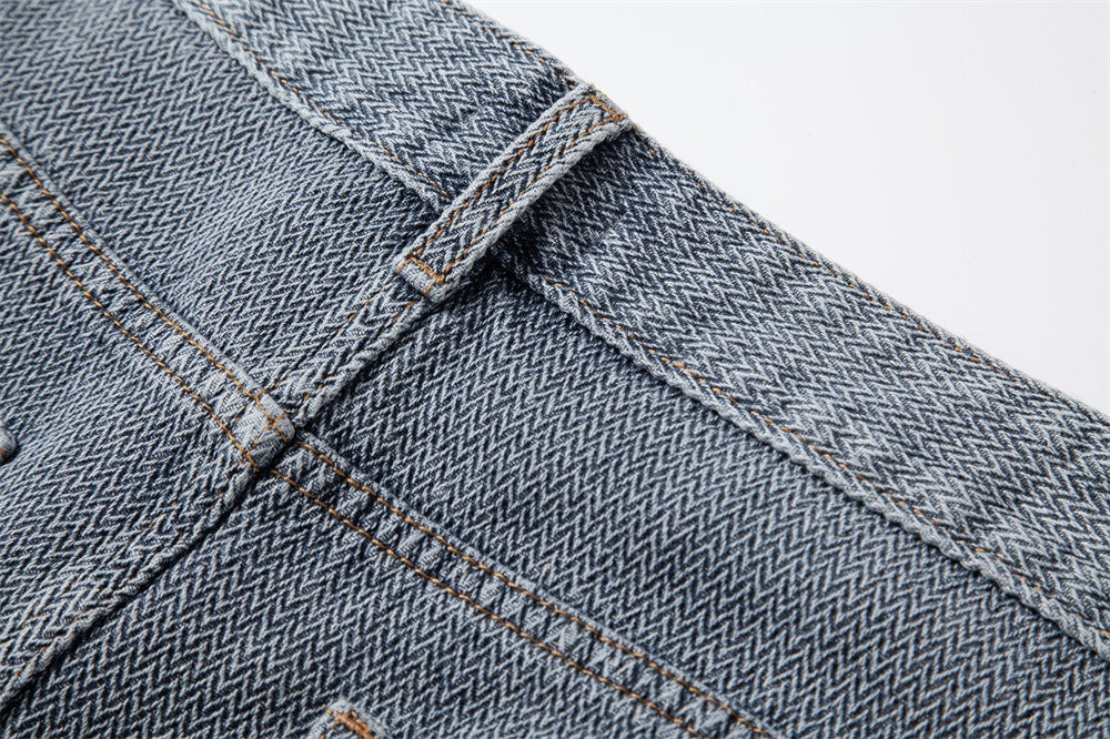 Men's Vintage Straight-Leg Denim Shorts - 2025 Summer Mid-Thigh Casual Jeans Shorts | ST0018