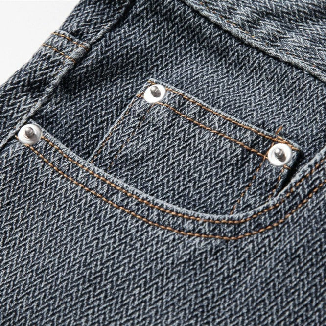 Men's Vintage Straight-Leg Denim Shorts - 2025 Summer Mid-Thigh Casual Jeans Shorts | ST0018