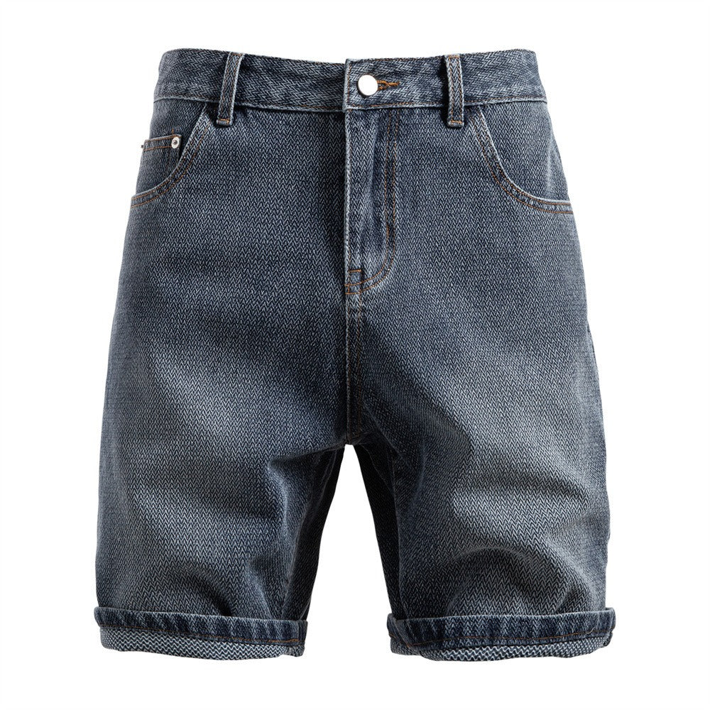 Men's Vintage Straight-Leg Denim Shorts - 2025 Summer Mid-Thigh Casual Jeans Shorts | ST0018