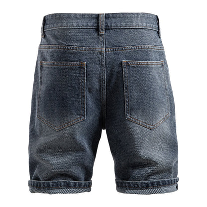 Men's Vintage Straight-Leg Denim Shorts - 2025 Summer Mid-Thigh Casual Jeans Shorts | ST0018