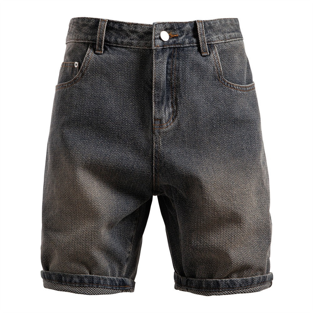 Men's Vintage Straight-Leg Denim Shorts - 2025 Summer Mid-Thigh Casual Jeans Shorts | ST0018