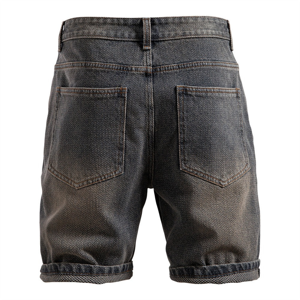 Men's Vintage Straight-Leg Denim Shorts - 2025 Summer Mid-Thigh Casual Jeans Shorts | ST0018