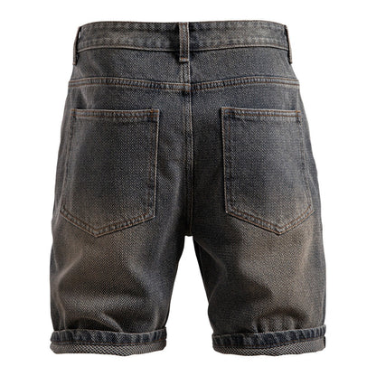 Men's Vintage Straight-Leg Denim Shorts - 2025 Summer Mid-Thigh Casual Jeans Shorts | ST0018