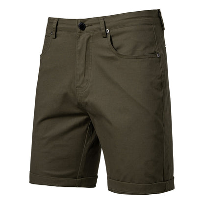 Men's Cotton Casual Cargo Shorts Summer Slim Fit 5-Inch Straight-Leg Short | ST010