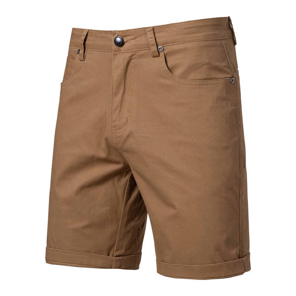 Men's Cotton Casual Cargo Shorts Summer Slim Fit 5-Inch Straight-Leg Short | ST010