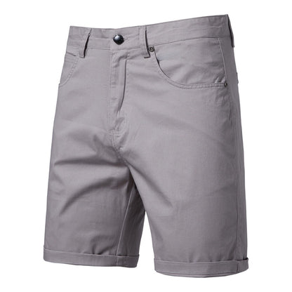 Men's Cotton Casual Cargo Shorts Summer Slim Fit 5-Inch Straight-Leg Short | ST010