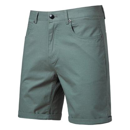 Men's Cotton Casual Cargo Shorts Summer Slim Fit 5-Inch Straight-Leg Short | ST010