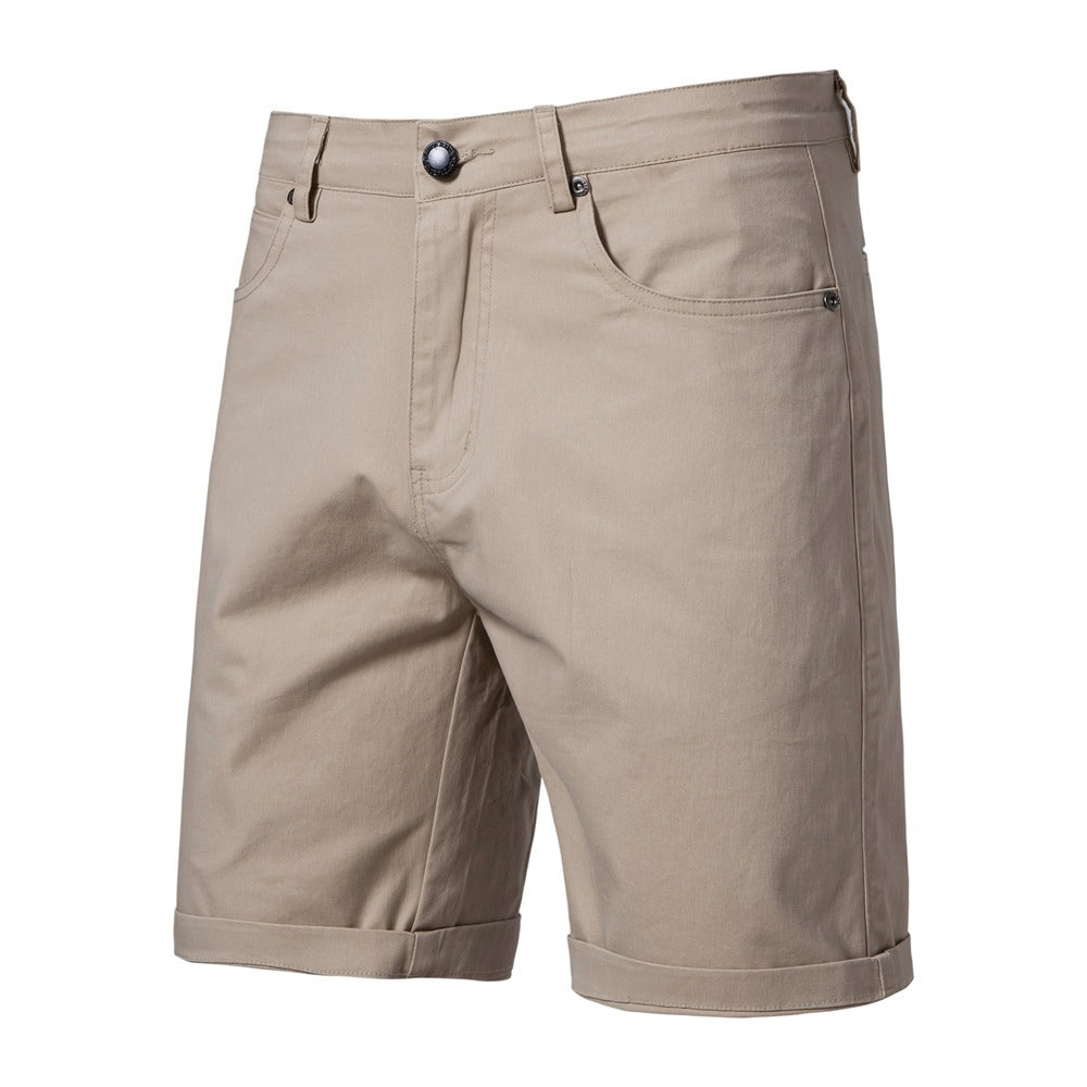 Men's Cotton Casual Cargo Shorts Summer Slim Fit 5-Inch Straight-Leg Short | ST010