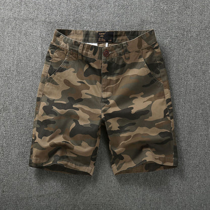 Short cargo ample coupe slim pour homme, style américain, style camouflage, été | 2301 