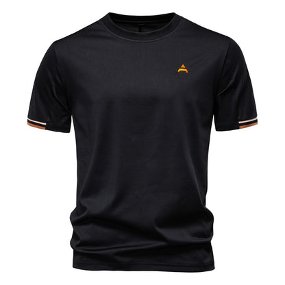 Men's Embroidered Crew Neck T-Shirt - 2025 Summer Casual Essential | TS9002