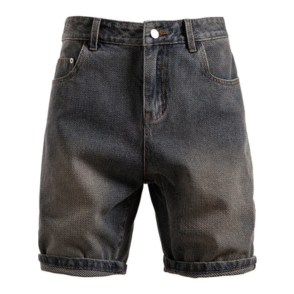 Men's Vintage Straight-Leg Denim Shorts - 2025 Summer Mid-Thigh Casual Jeans Shorts | ST0018