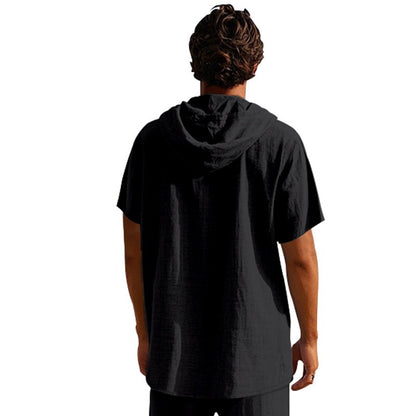 Men’s Casual Linen Hoodie Shirt – Lightweight, Casual & Coastal Cool | YH-CW15