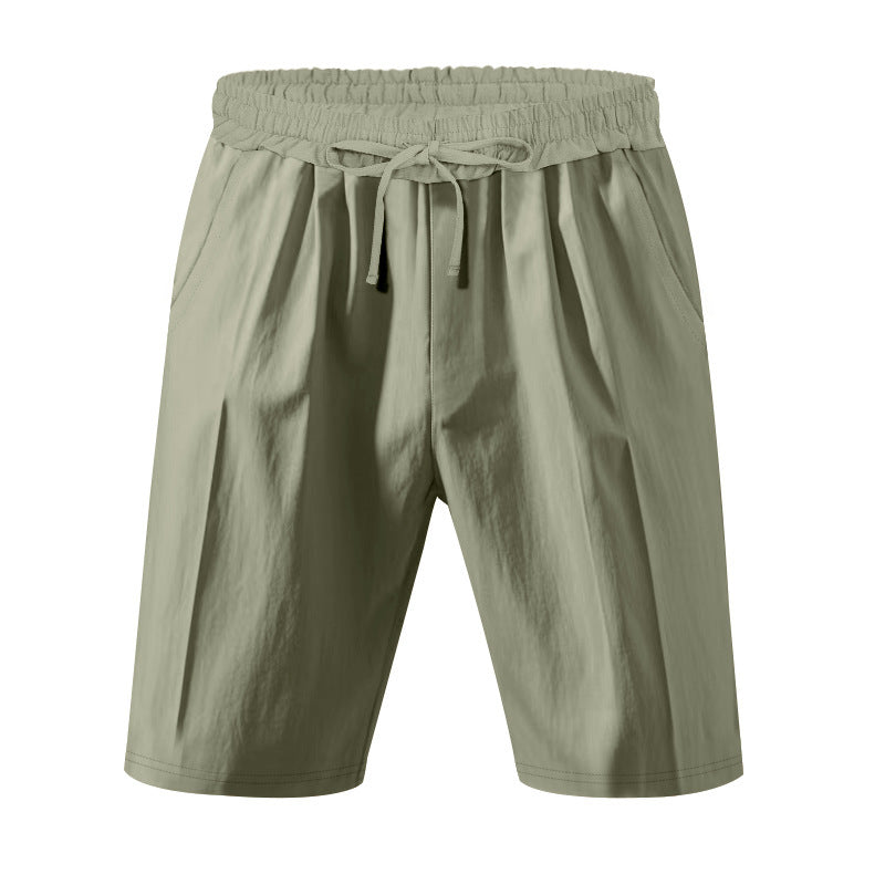 Men's Lightweight Linen-Blend Beach Shorts - Relaxed Fit 5-Inch Casual Shorts | WW-2