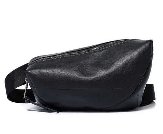Cafen Kelvri Men’s Leather Crossbody Bag – Genuine Cowhide Shoulder Chest Bag UK | 2712D