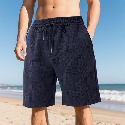 Men's Heavyweight Jacquard Streetwear Shorts - Summer Hip-Hop Casual Collection | YLG-12