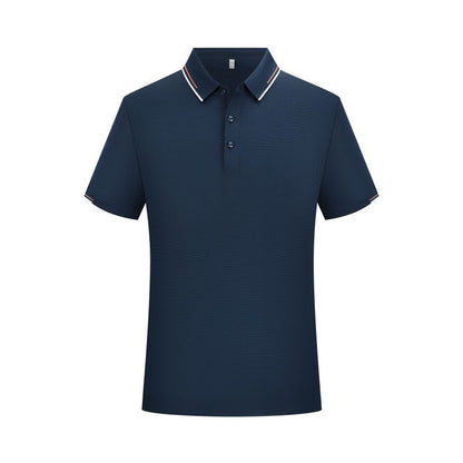 Men’s Antibacterial Ice Silk Polo Shirt | Breathable Wrinkle-Resistant Summer Business Casual Tee | L11-50326