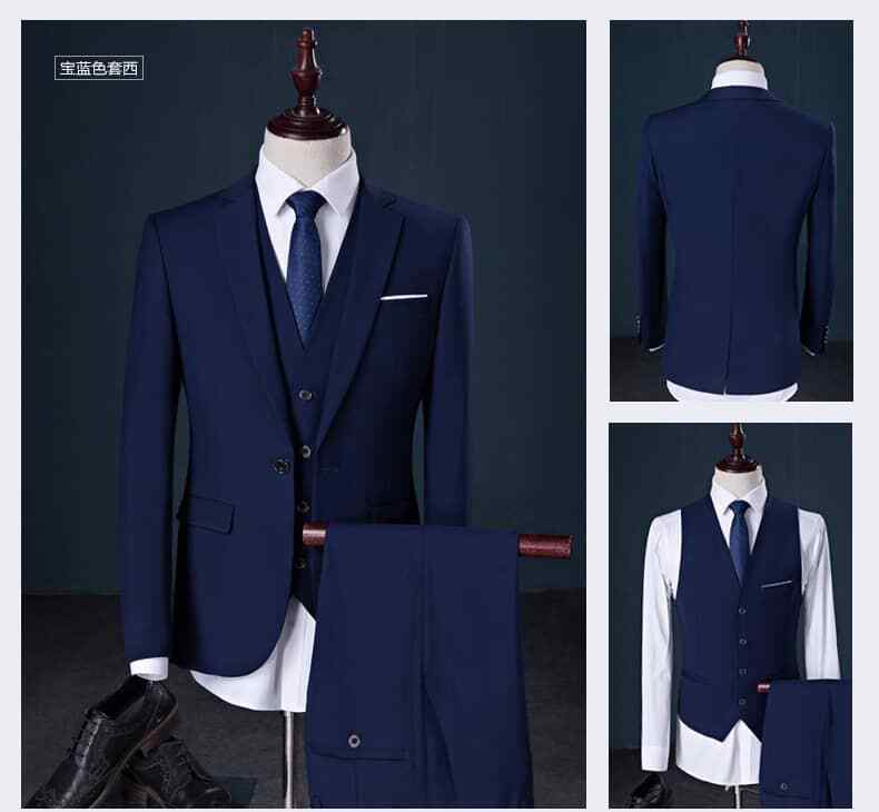 Costume 3 pièces pour homme de qualité supérieure, coupe classique et élégante | X19