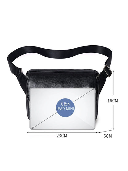 Cafen Kelvri Men’s Premium Leather Chest Bag – Genuine Cowhide Crossbody Sling & Waist Pack UK | 88571A