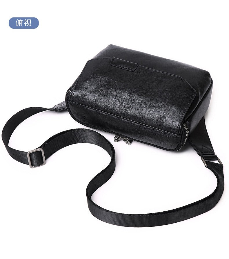 Cafen Kelvri Men’s Premium Leather Chest Bag – Genuine Cowhide Crossbody Sling & Waist Pack UK | 88571A
