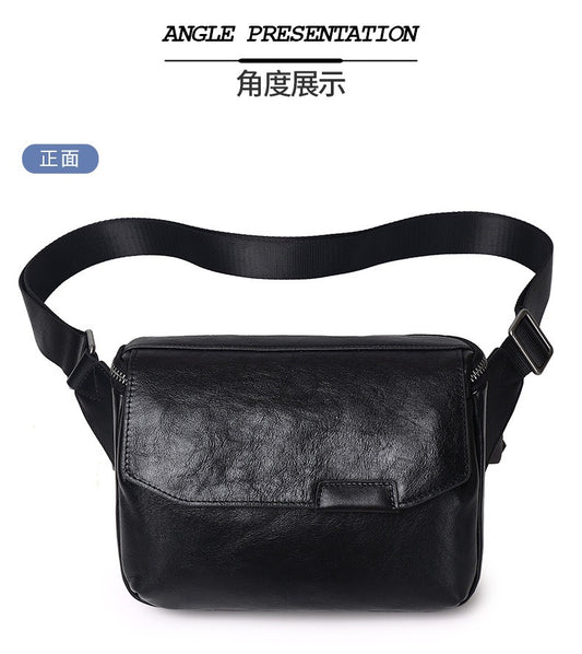 Cafen Kelvri Men’s Premium Leather Chest Bag – Genuine Cowhide Crossbody Sling & Waist Pack UK | 88571A