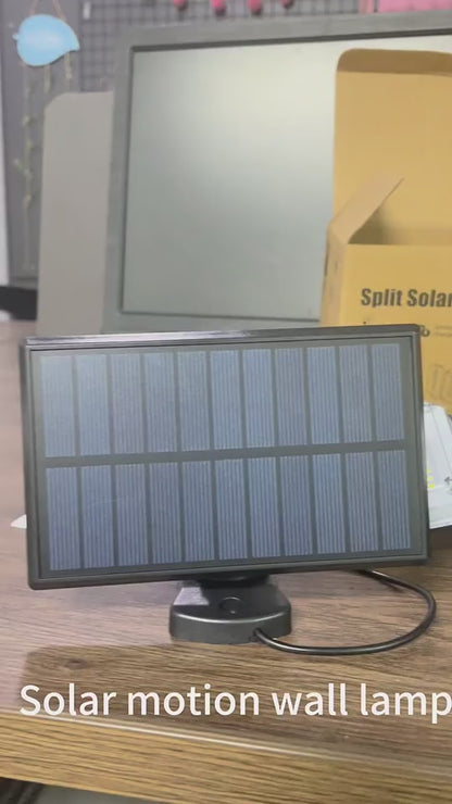 Lampada solare da parete a LED per esterni con sensore di movimento diviso, 4 teste, 3 modalità, lampada solare | 