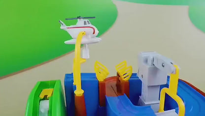 Bambini Avventura Veicoli Giocattoli Puzzle Città Salvataggio Educativo Playset Slot Car Pista Giocattolo Mini Telecomandato Auto 