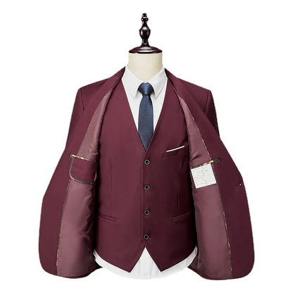 Costume 3 pièces pour homme de qualité supérieure, coupe classique et élégante | X19