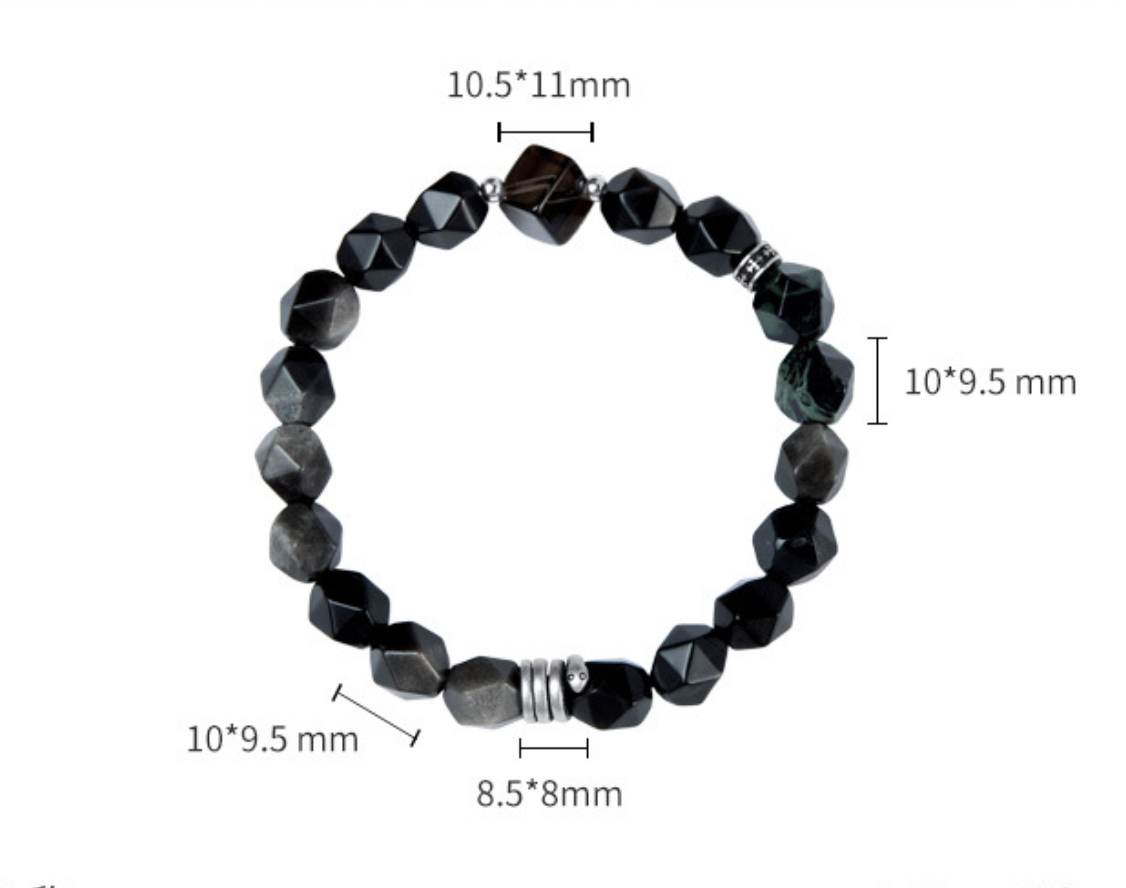 Men’s Serpent Spirit Bracelet Artisan-Crafted Gemstone Beads Bracelet | VB24775-1BBYS