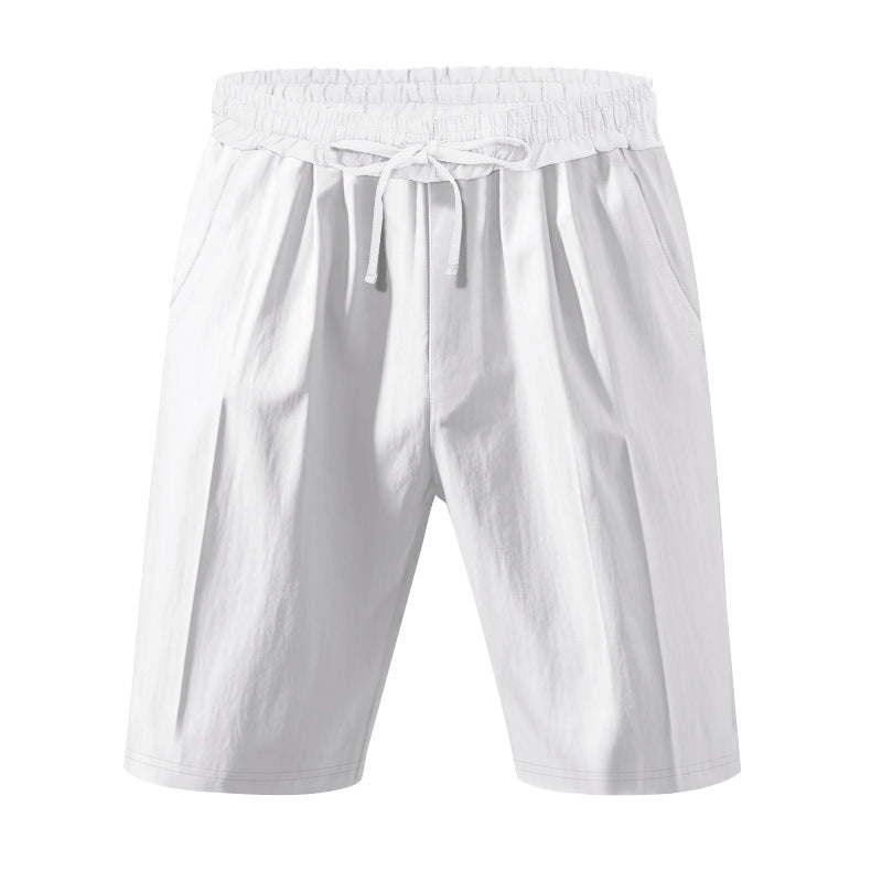 Men's Lightweight Linen-Blend Beach Shorts - Relaxed Fit 5-Inch Casual Shorts | WW-2