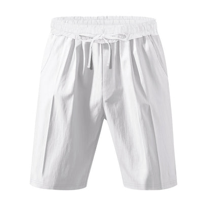 Men's Lightweight Linen-Blend Beach Shorts - Relaxed Fit 5-Inch Casual Shorts | WW-2