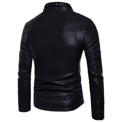 Giacca da uomo in similpelle di alta qualità, vestibilità aderente, elegante blazer | JK12
