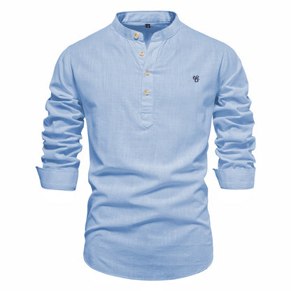 Chemises à manches courtes et col montant pour hommes | SH228 