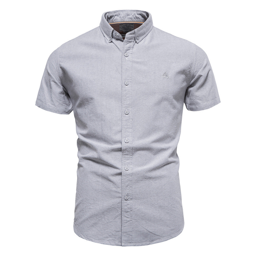 Chemise d'affaires slim à manches courtes pour hommes, coupe basique et respirante | SH711
