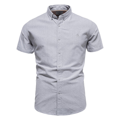 Chemise d'affaires slim à manches courtes pour hommes, coupe basique et respirante | SH711