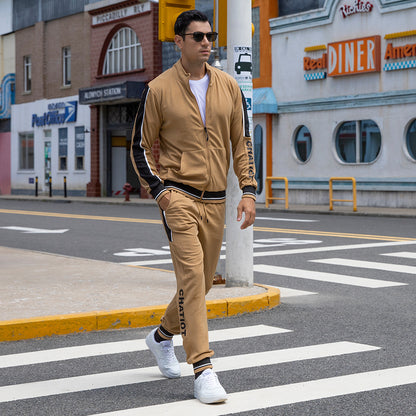 Tuta da jogging da uomo, leggera, a rapida asciugatura, con cerniera intera, primavera-autunno | TZ55