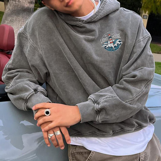 Felpa casual da uomo "Lighthouse" Street Style | S7MC 