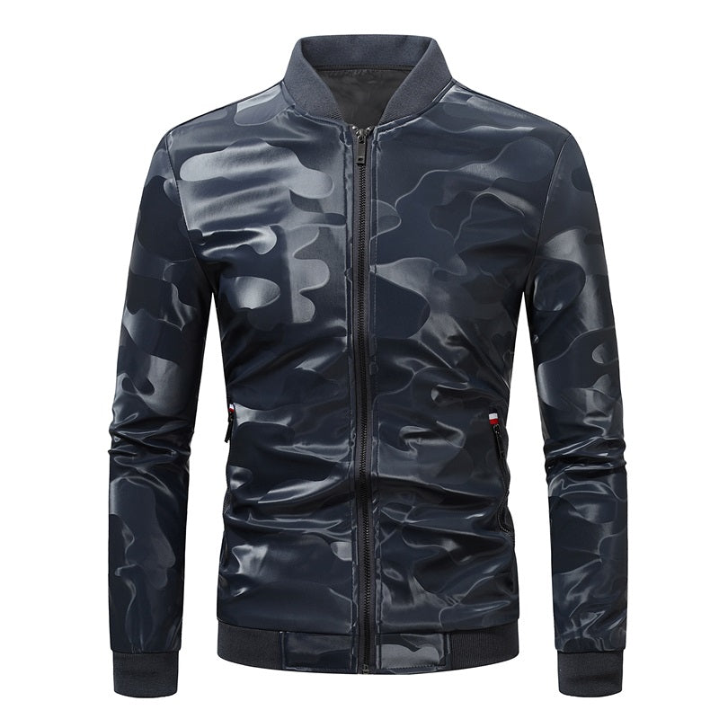 Giacca da uomo in pelle slim fit con asciugatura rapida e mimetica | JK86