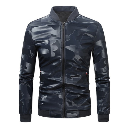 Giacca da uomo in pelle slim fit con asciugatura rapida e mimetica | JK86