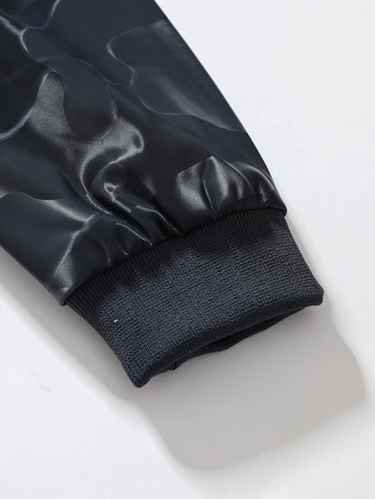 Giacca da uomo in pelle slim fit con asciugatura rapida e mimetica | JK86