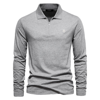 Polo da uomo con cerniera a maniche lunghe per esterni | PL212 