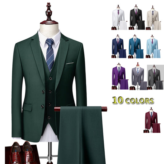 Abito da uomo di qualità premium, 3 pezzi, smoking, vestibilità elegante -2901