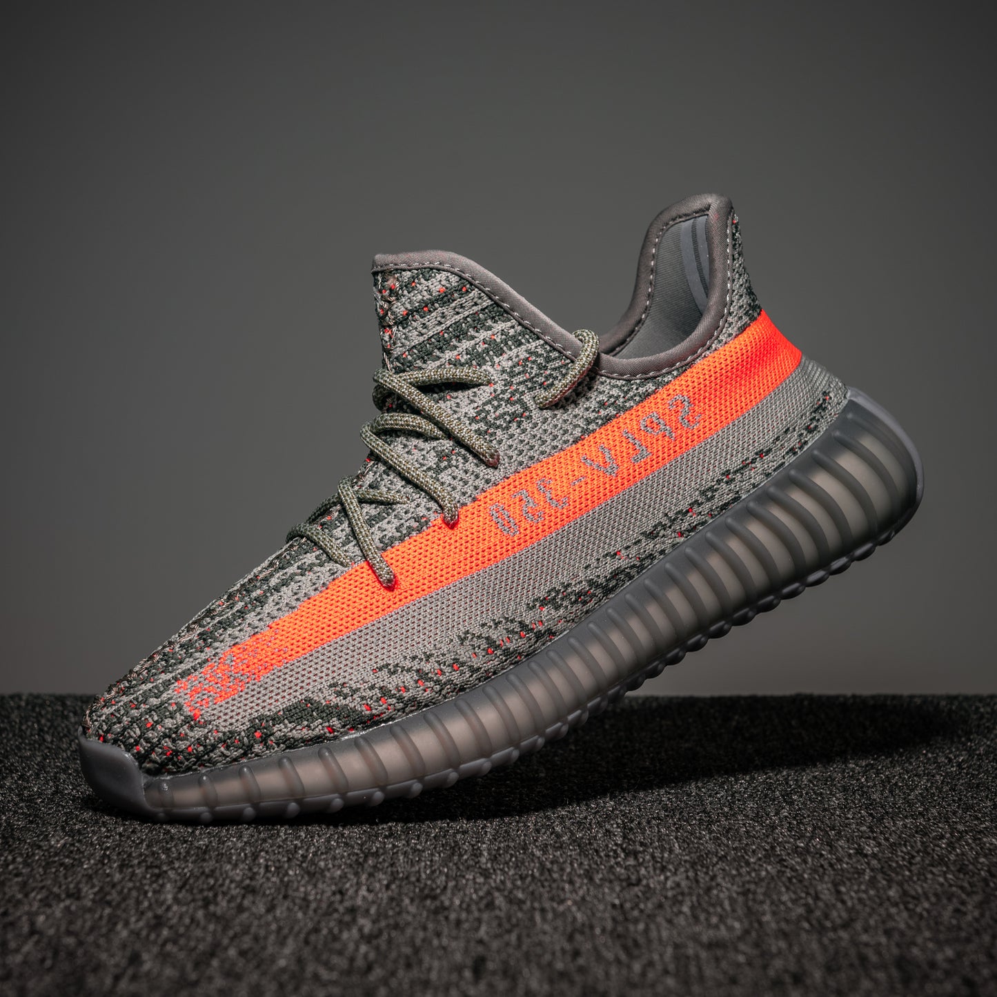 Adult Boost Shoes Premium Trainers Workout Sneakers 350V | Grey & Orange