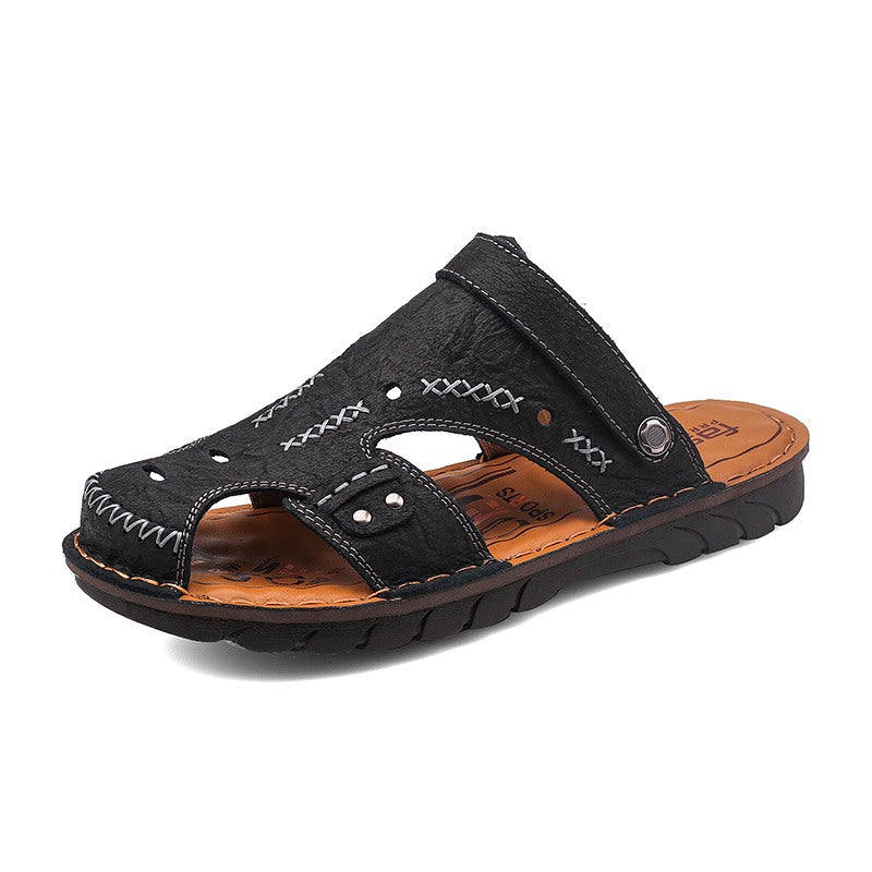 Sandales d'été décontractées en cuir pour hommes | 7101