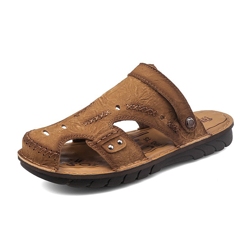 Sandales d'été décontractées en cuir pour hommes | 7101