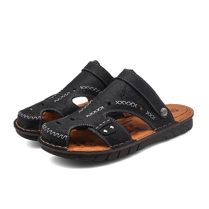 Sandales d'été décontractées en cuir pour hommes | 7101