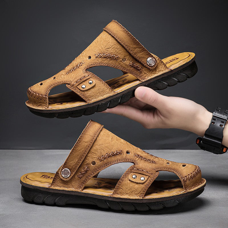 Sandales d'été décontractées en cuir pour hommes | 7101