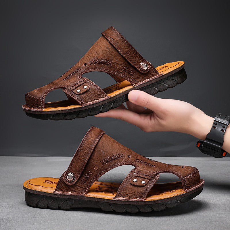 Sandales d'été décontractées en cuir pour hommes | 7101